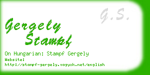 gergely stampf business card